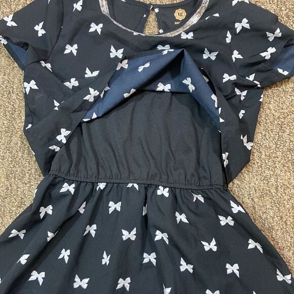 Total Girl Charming Black and White Kids Dress Size 14 REG - Picture 5 of 10